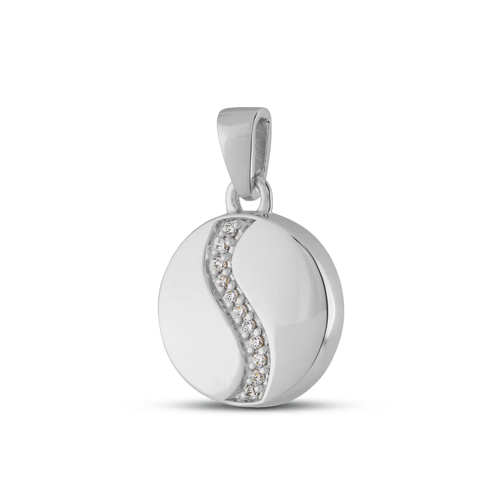 Assieraden Specialist - Ashanger Curve - Ronde Vorm met Curve - Stijlvol en betekenisvol - 925 Sterling zilver