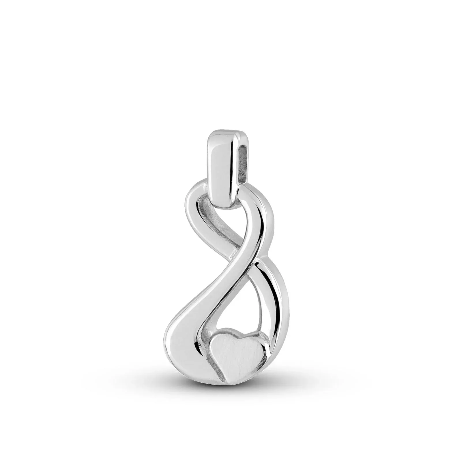 Assieraden Specialist - Ashanger Zilveren Hart & Lint - Liefdevol en Stijlvol - 925 Sterling Zilver