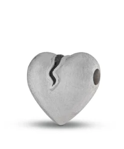 Assieraden Specialist - Gebroken Hart Bedel - 925 Sterling Zilver - Symbolische Herinnering