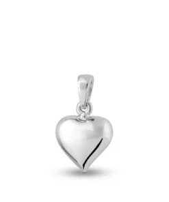 Assieraden Specialist - Langwerpig Hart Hanger - 925 Sterling Zilver - Modern Design