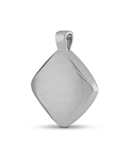 Assieraden Specialist - Ruitvormige Ashanger - 925 Sterling Zilver - Modern Design